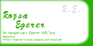 rozsa egerer business card